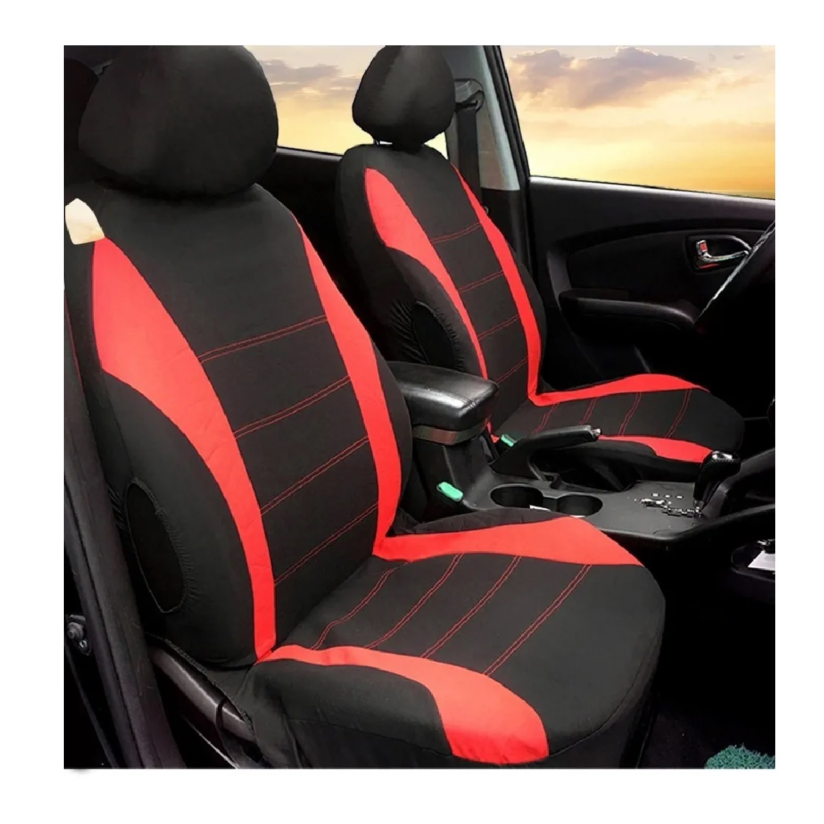 Juego De Fundas Para 5 Asientos De Automóvil, 9 Piezas Rojo