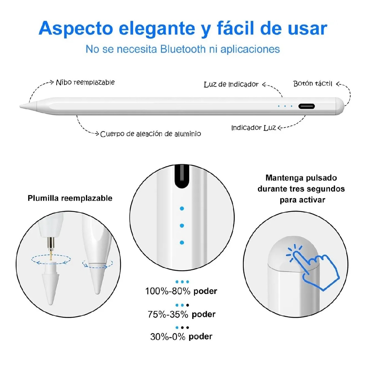 Pluma Lapiz Stylus Universal Para iPad Tablet Android iPhone