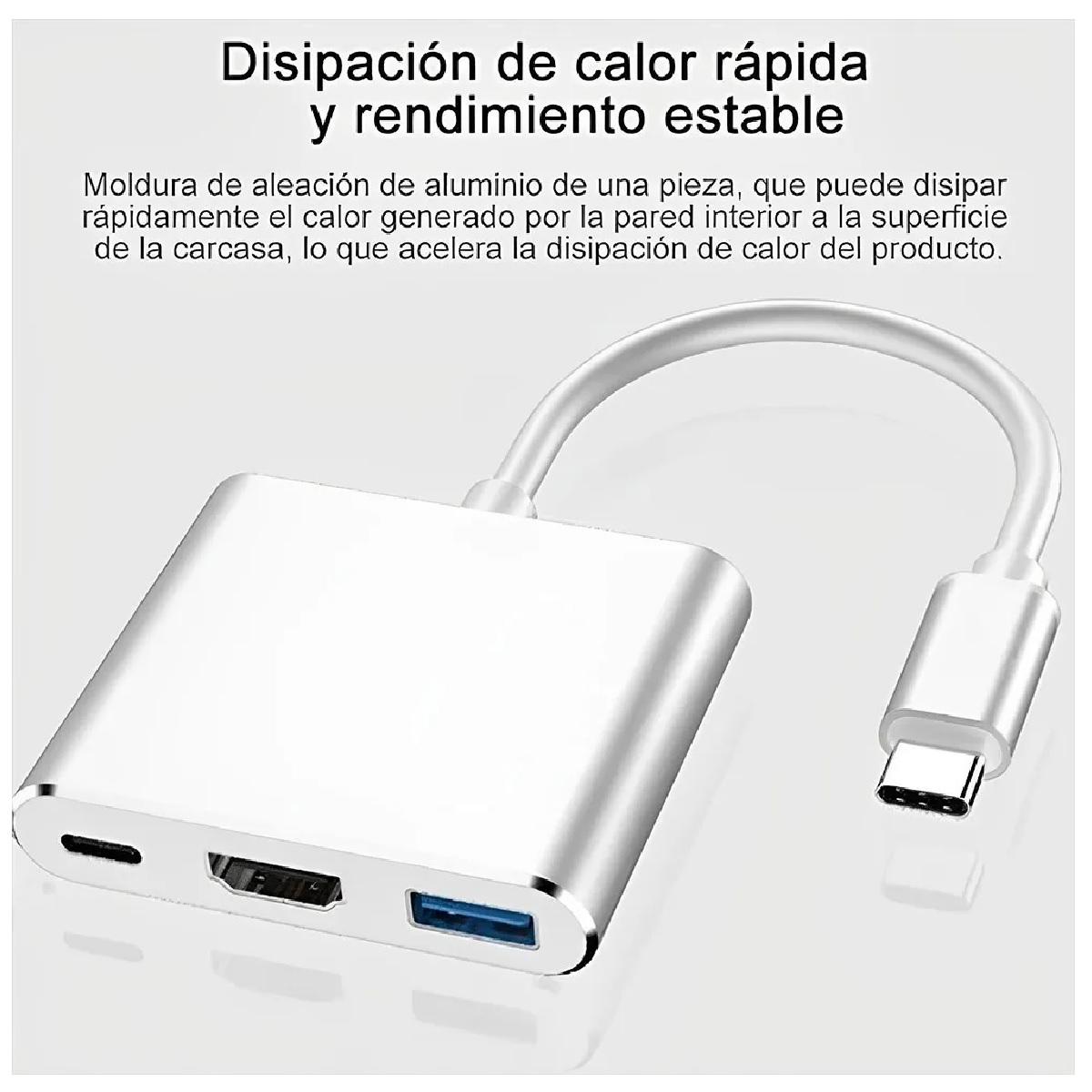 Adaptador Convertidor Hub Usb C A Hdmi 4k Usb 3.0 Y Tipo C