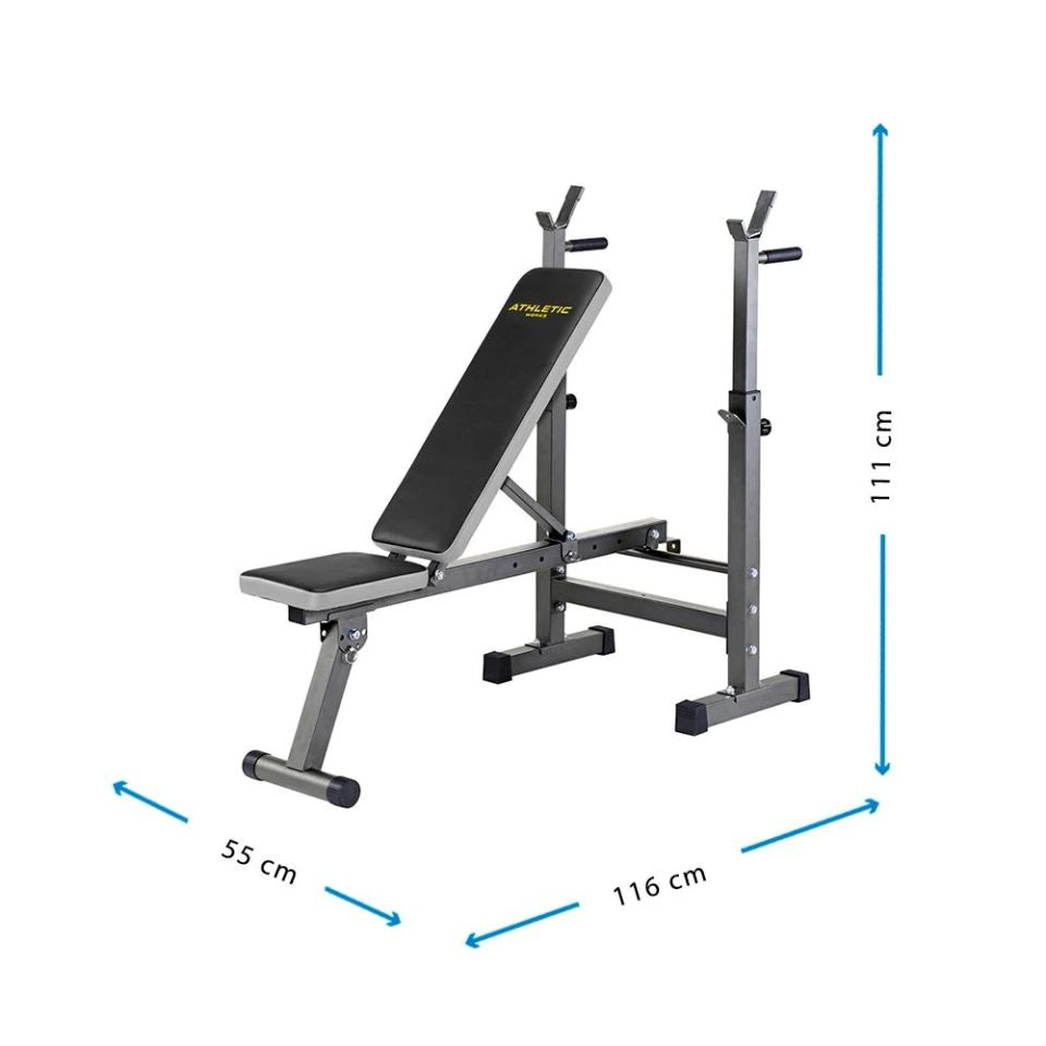 Banco Banca Plegable con Barra para pesas Athletic Works 
