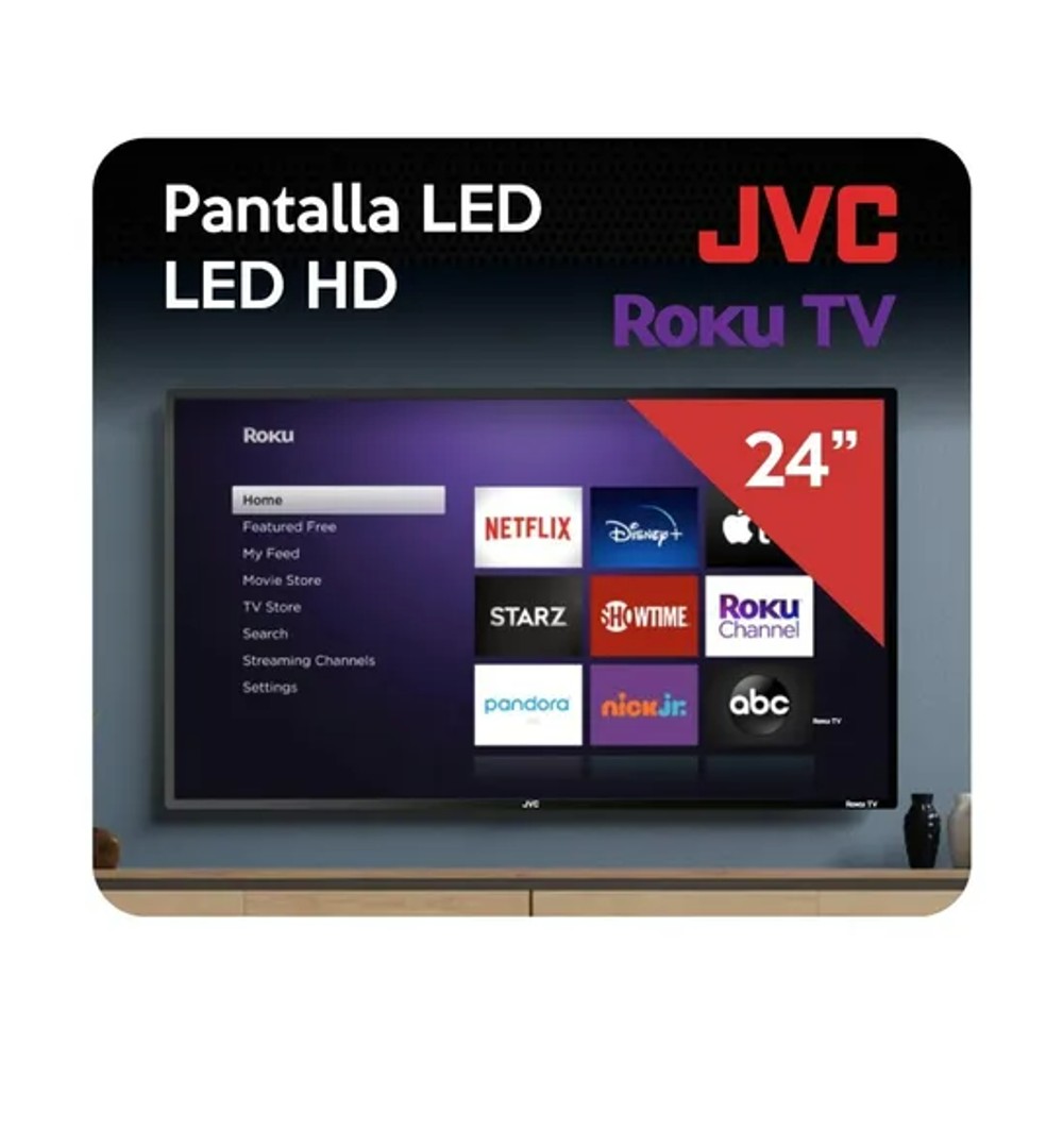 Pantalla Jvc Roku Tv 24 Pulgadas Led Hd Smart Tv