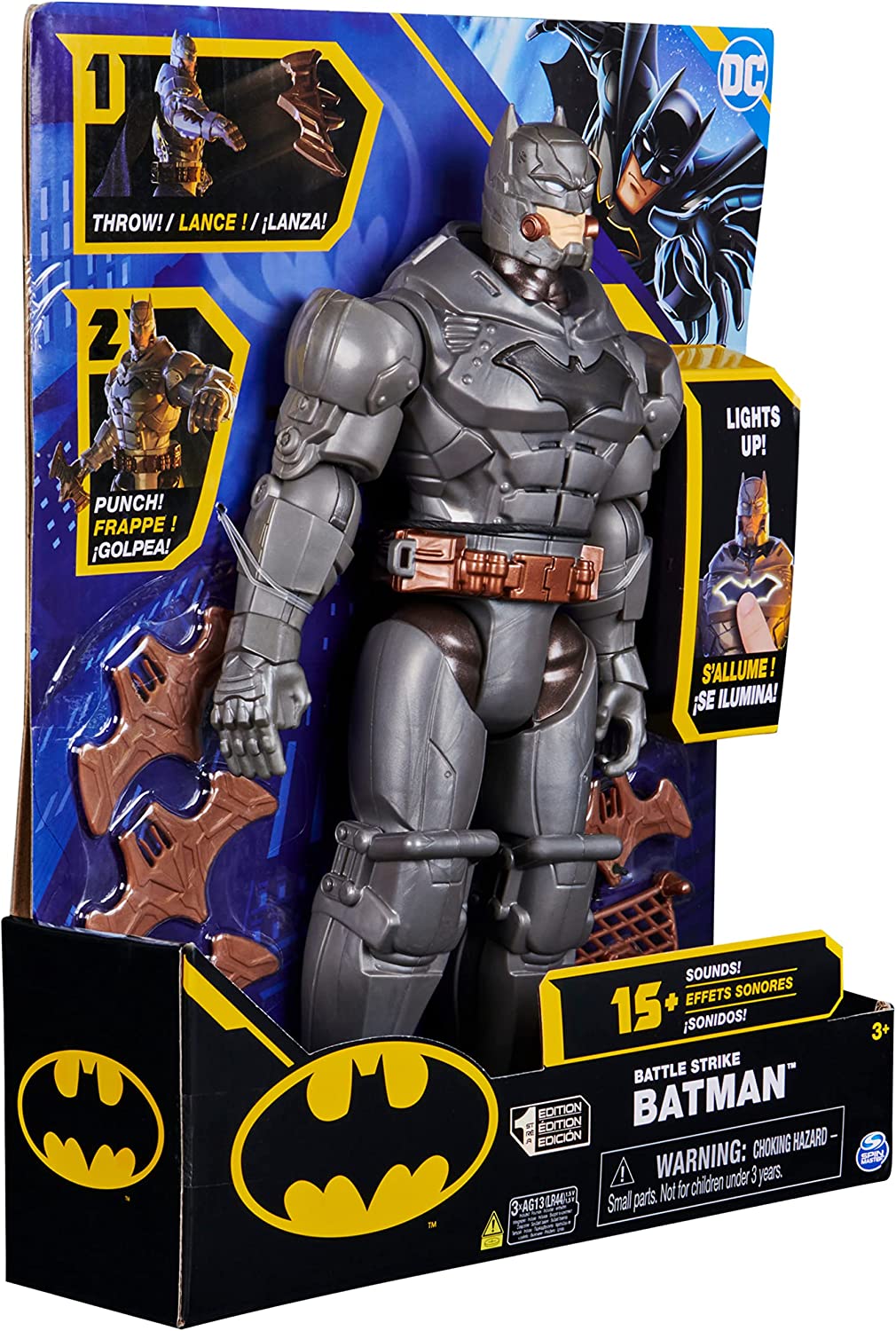 Batman Figura Battle Strike 15 Sonidos Luz 30 Cm Spin Master