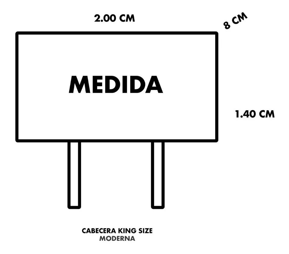 Cabecera King Size Lisa Económica Msi 2 Cojines - Negro
