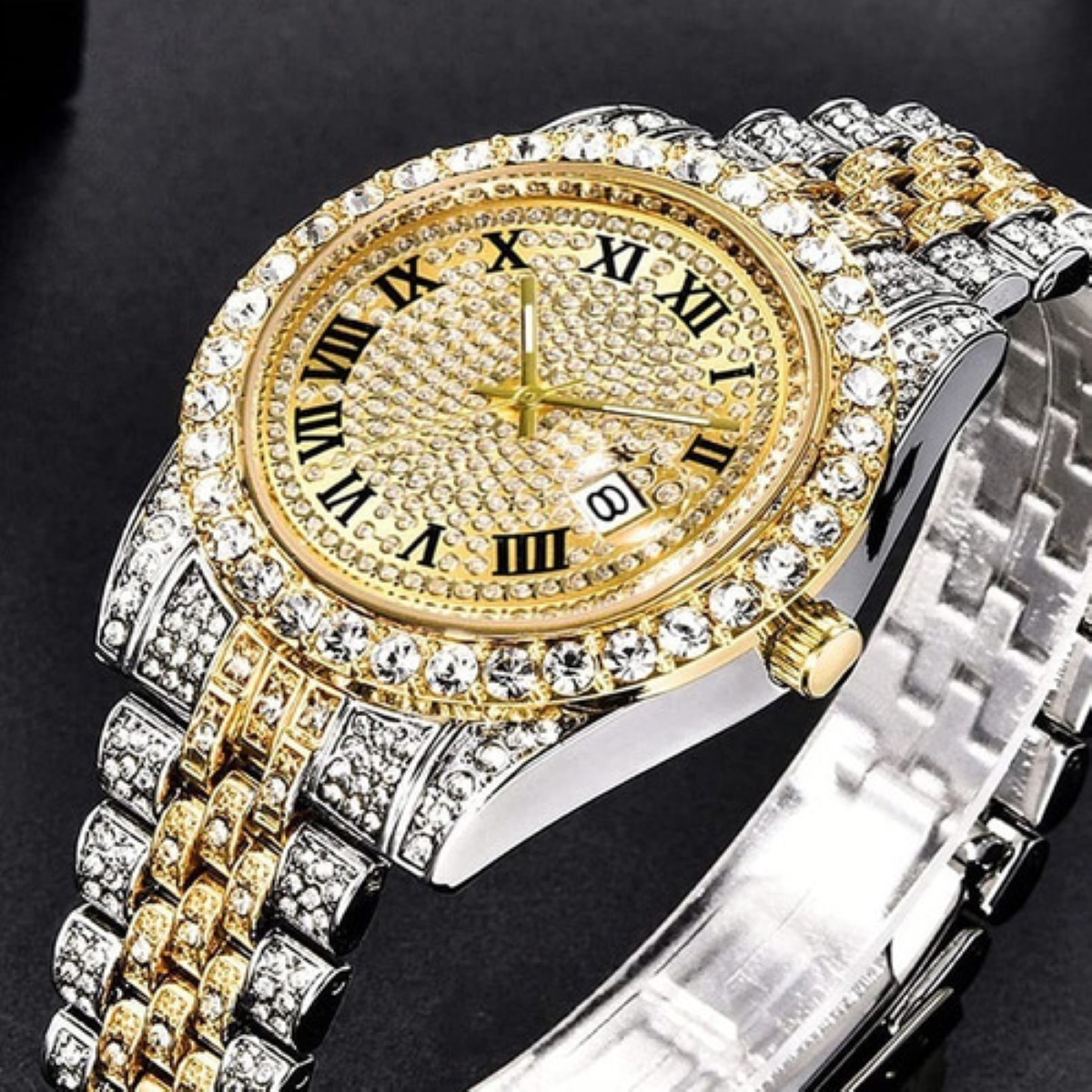 Rolex con diamantes online para hombre