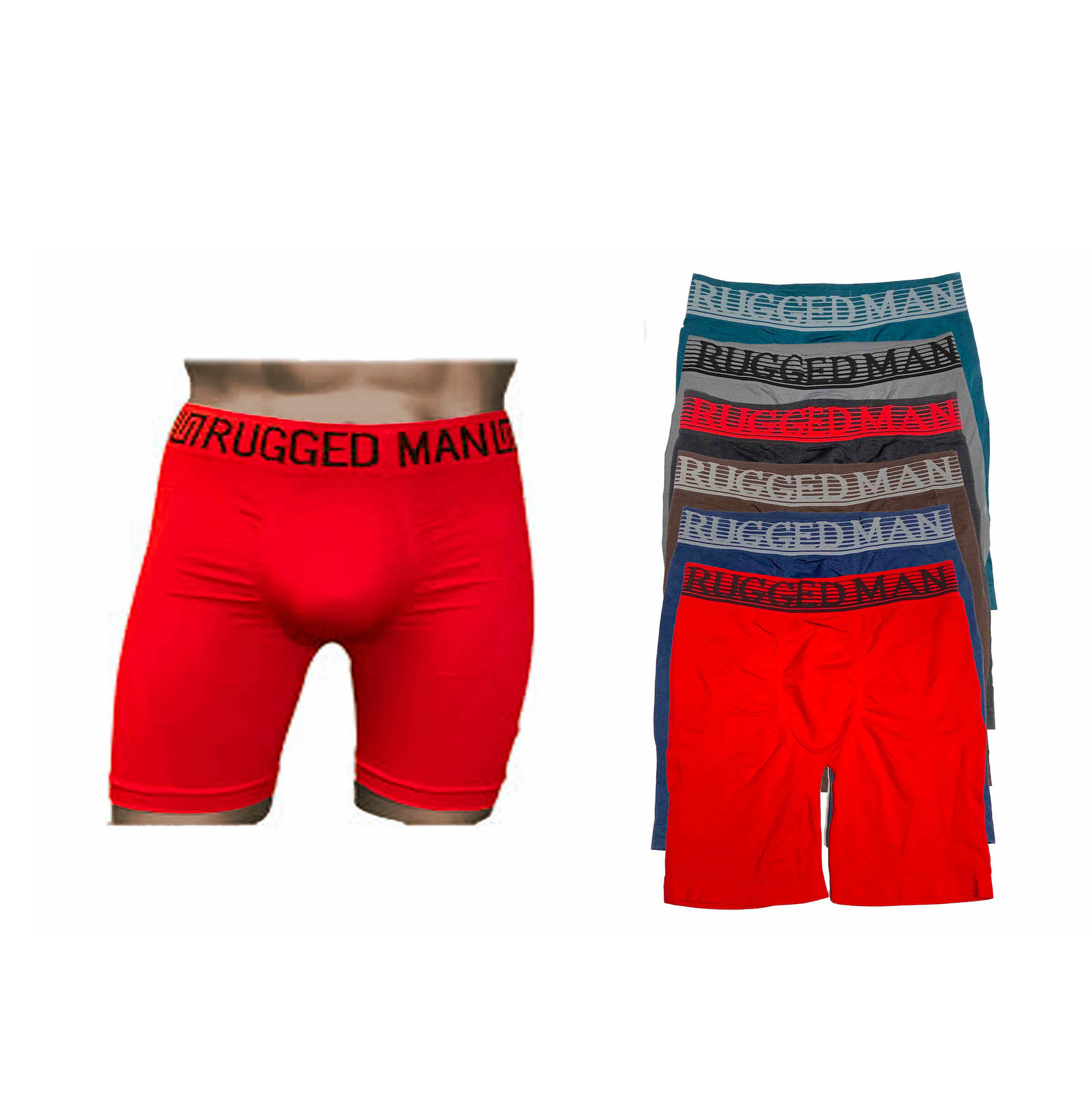 Paquete 6 Boxer Largo Biker Microfibra Hombre Pack Incluye 6 Diferentes Colores