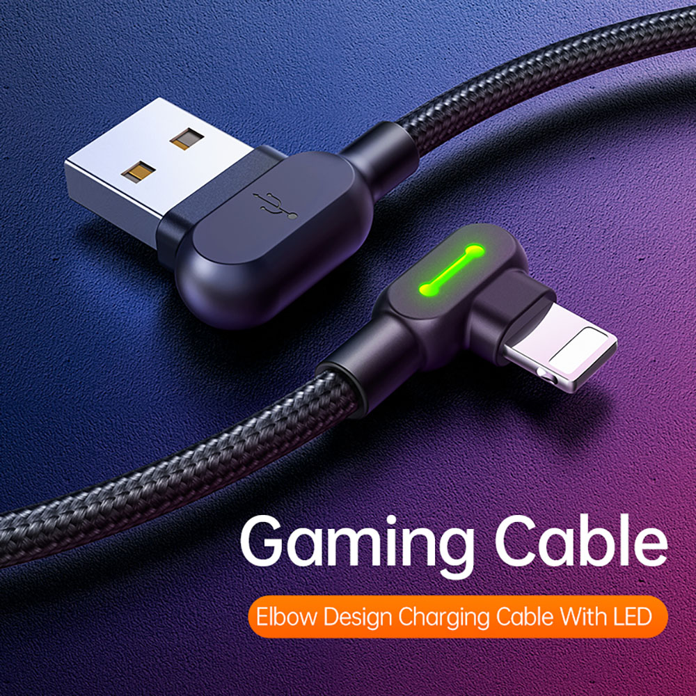 Cable Para iPhone Mcdodo Gamer Usb A Lightning Codo 90 1.8m