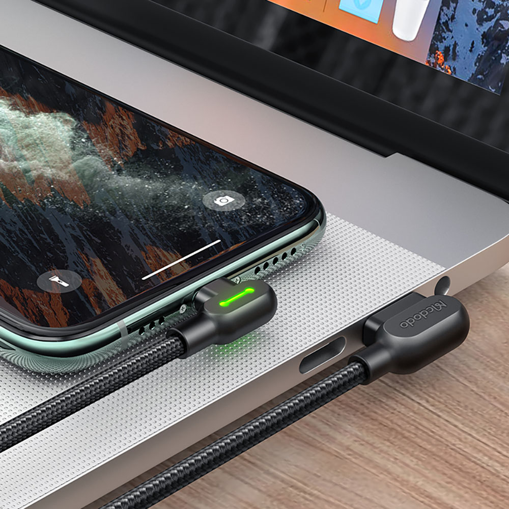 Cable Para iPhone Mcdodo Gamer Usb A Lightning Codo 90 1.8m