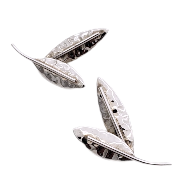 Aretes de Plata 925 hojas martilladas