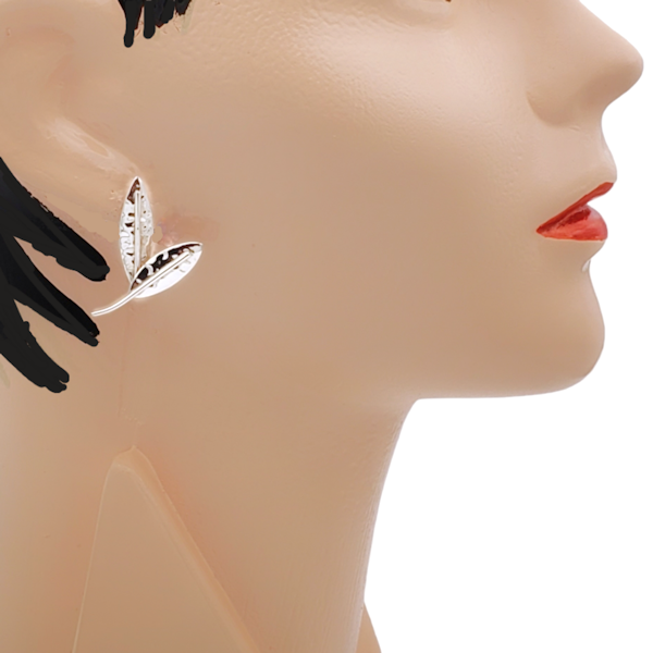 Aretes de Plata 925 hojas martilladas