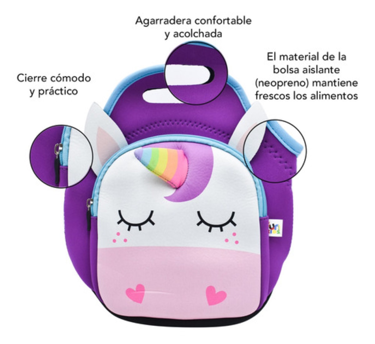 Lonchera Infantil Termica de Unicornio 