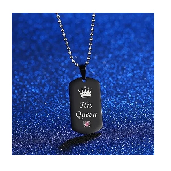 Collar Pareja Con Bolsa De Regalo Aniversario Memorial 2pcs