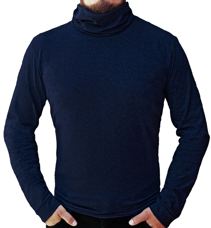 Playera Manga Larga Hombre Cuello Tortuga 5 Pzs basicas.