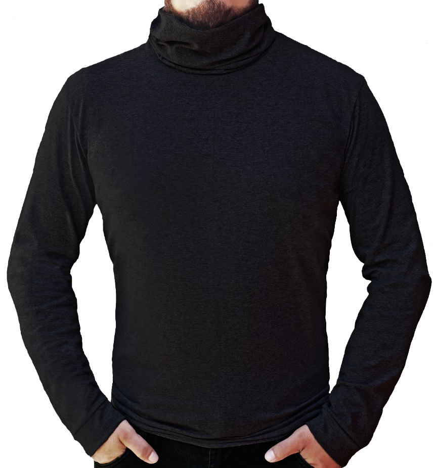 Playera Manga Larga Hombre Cuello Tortuga 5 Pzs basicas.