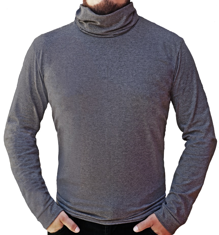 Playera Manga Larga Hombre Cuello Tortuga 5 Pzs basicas.