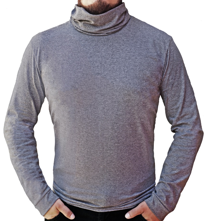 Playera Manga Larga Hombre Cuello Tortuga 5 Pzs basicas.