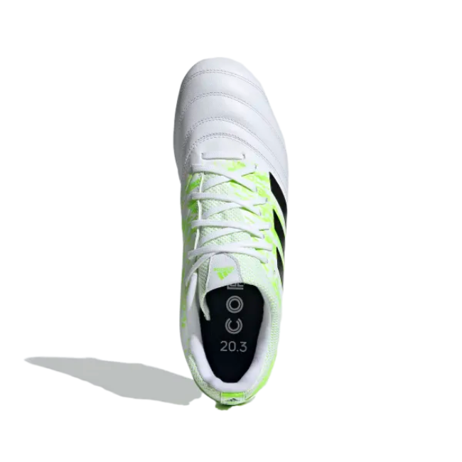 Tenis Adidas de Futbol Copa 20.3 FG Blanco-Verde/Hombre G28553