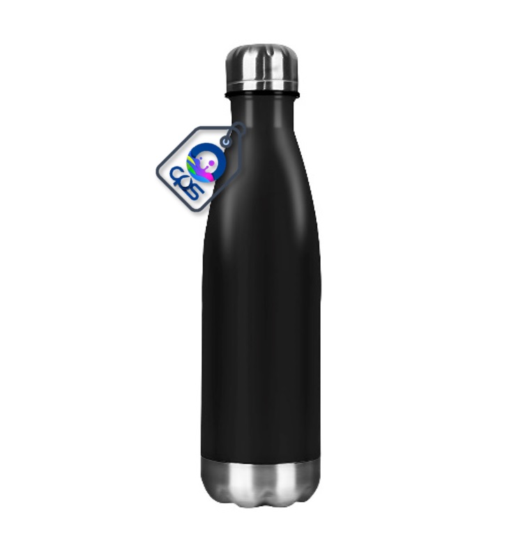 Botella lechera térmica de acero para grabado láser.