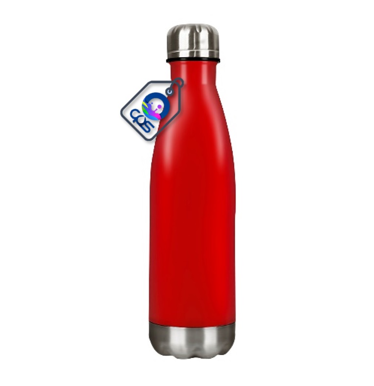 Botella lechera térmica de acero para grabado láser.