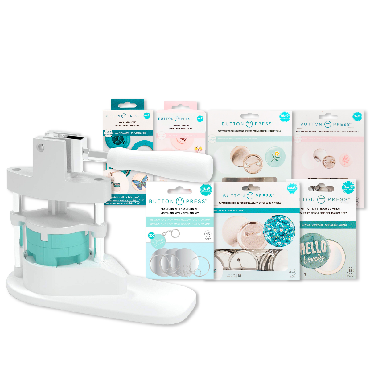 PAQUETE FOTOBOTONERA PIN MAKER PLUS.