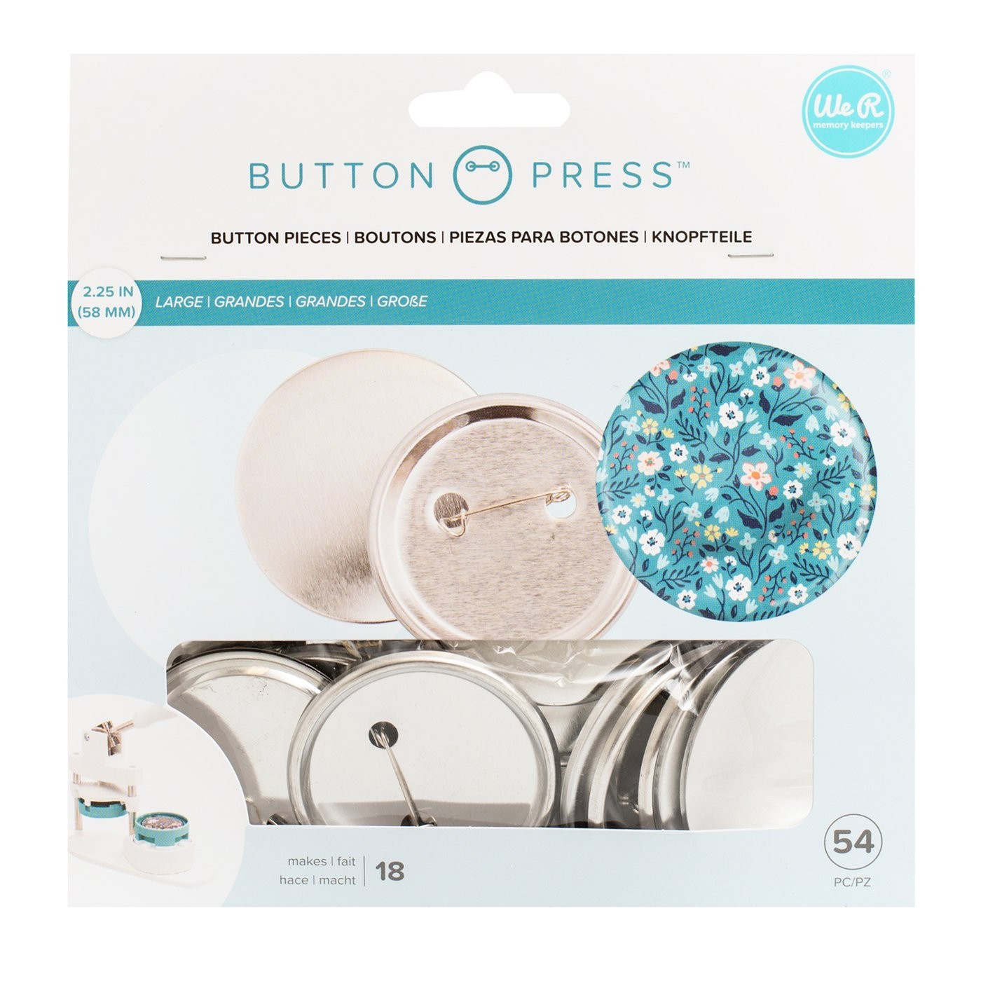 PAQUETE FOTOBOTONERA PIN MAKER PLUS.