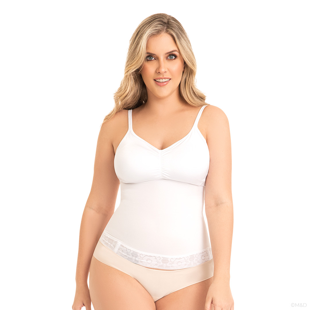 Faja Blusa Myd Básica, Espalda Cubierta Con Tiras Ajustables