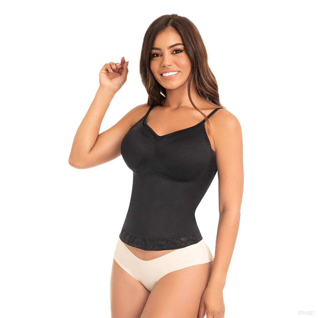 Faja Blusa Myd Básica, Espalda Cubierta Con Tiras Ajustables