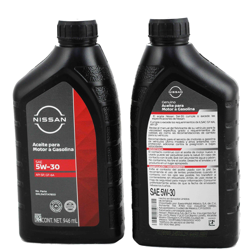 Aceite Sintético 1lt original Nissan 5w30 x 5pz