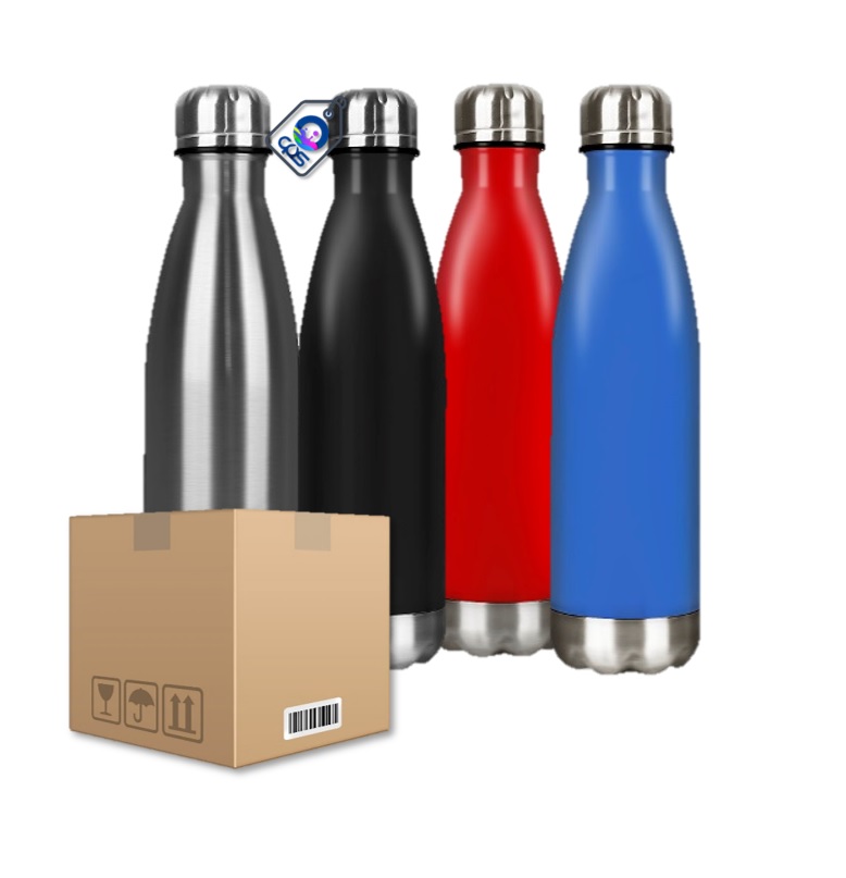 Botella lechera térmica de acero para grabado láser (12 piezas).	