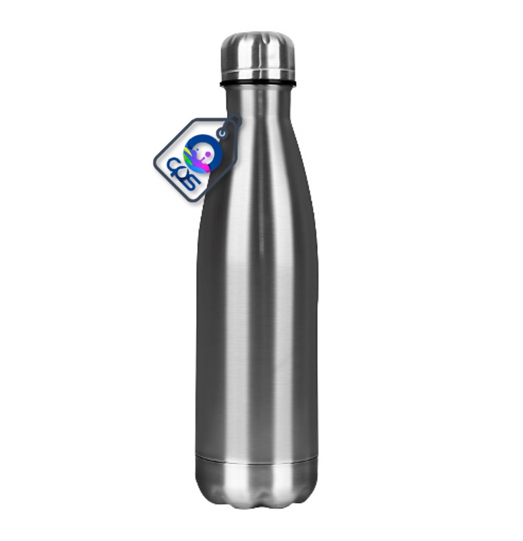 Botella lechera térmica de acero para grabado láser (12 piezas).	