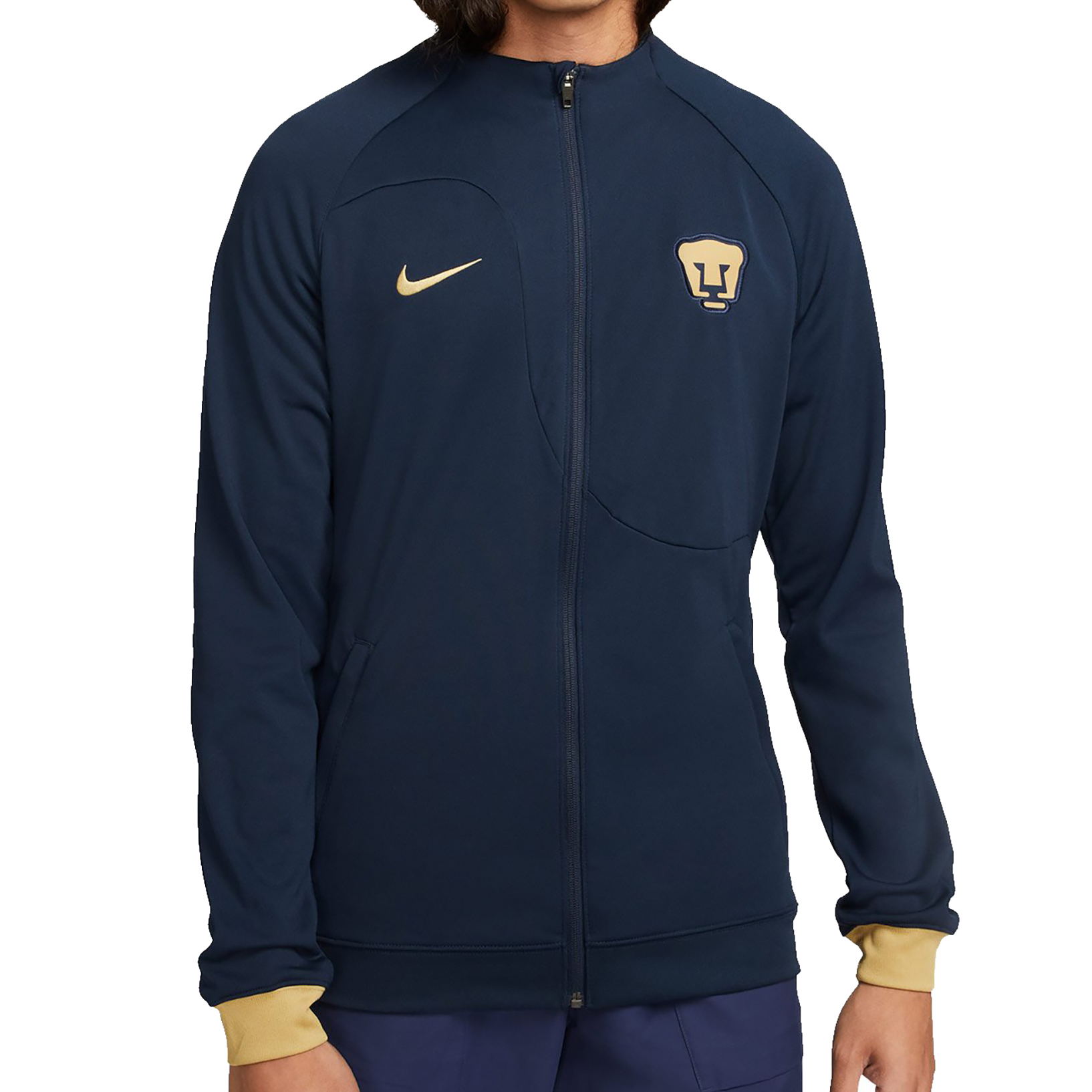 Chamarra Nike Pumas UNAM para Hombre Azul y oro