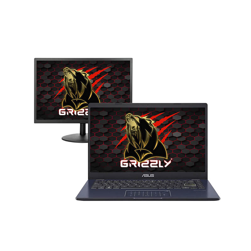 Bundle Laptop Asus N4020 Black + Monitor Sylus 19"