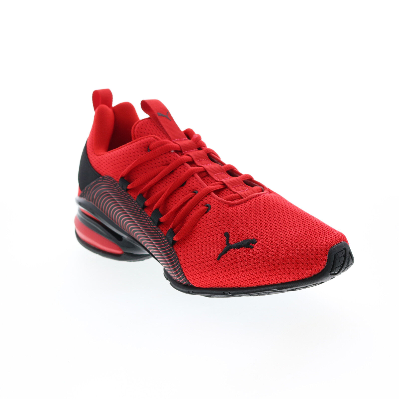 Tenis Puma Axelion Stripe Rojo Negro de Niños Original