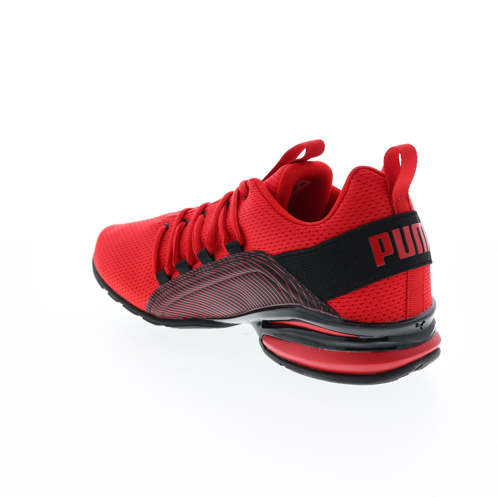Tenis Puma Axelion Stripe Rojo Negro de Niños Original