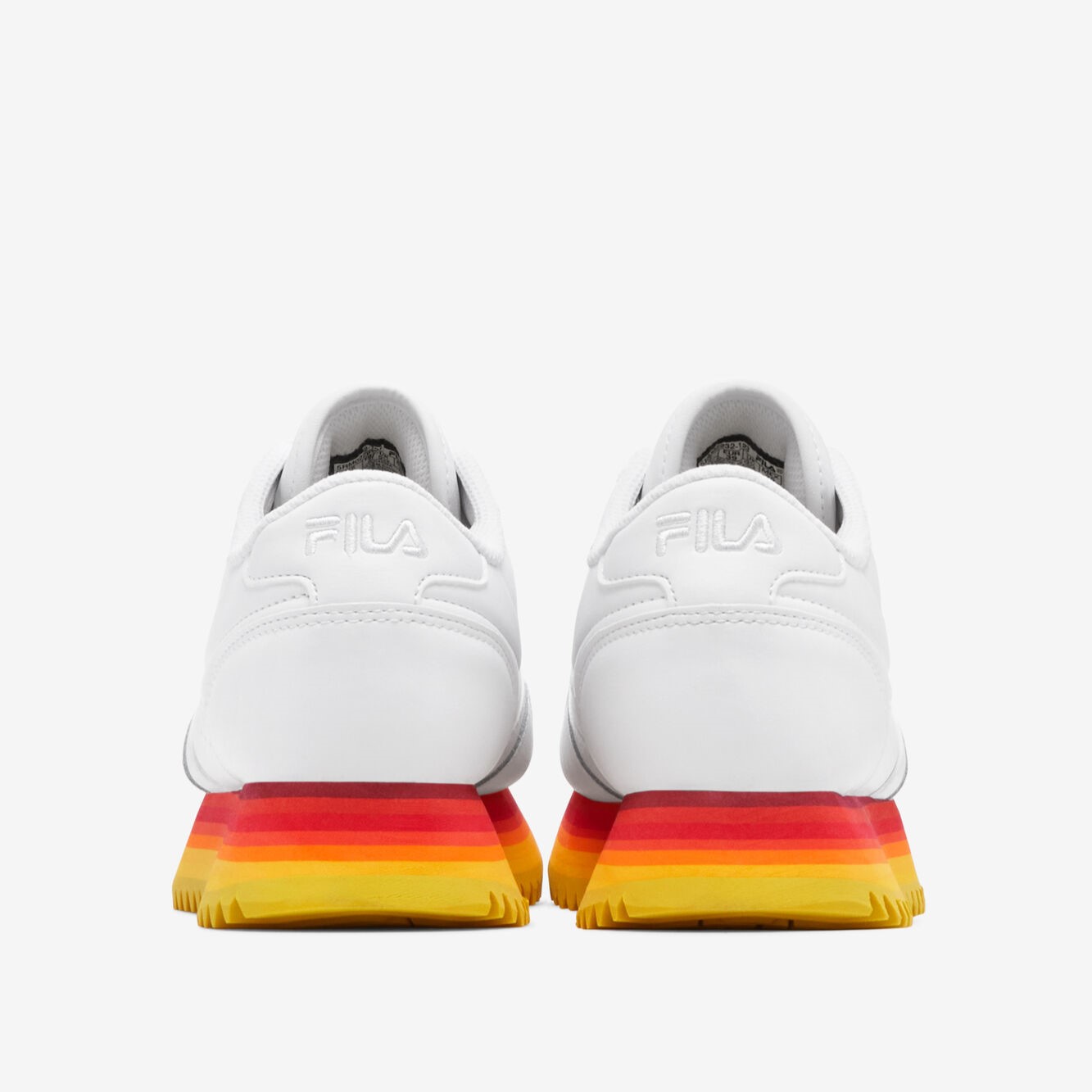 Tenis Fila Orbit Stripe Blanco Amarillo Rojo de Dama Original