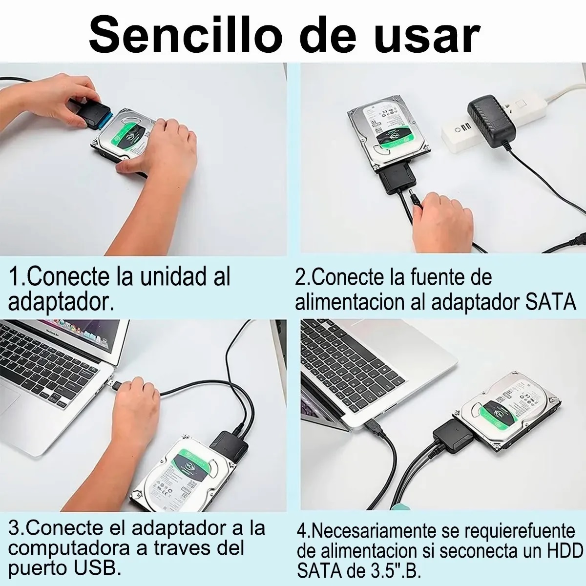 Cable Adaptador Usb 3.0 A Sata Para Disco Duro 2.5 /3.5