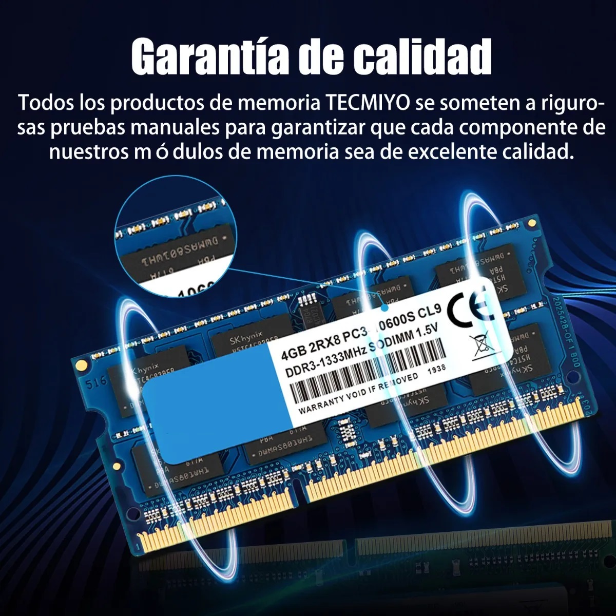 Memoria Ram Tecmiyo 4gb Ddr3-1333