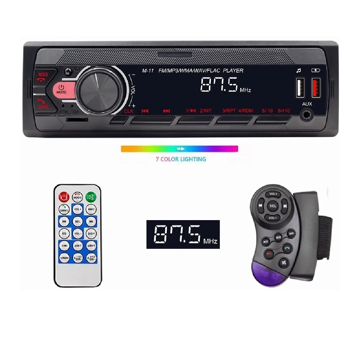 Estéreo Para Auto Con Mp3 2 Usb Bluetooth 1 Din