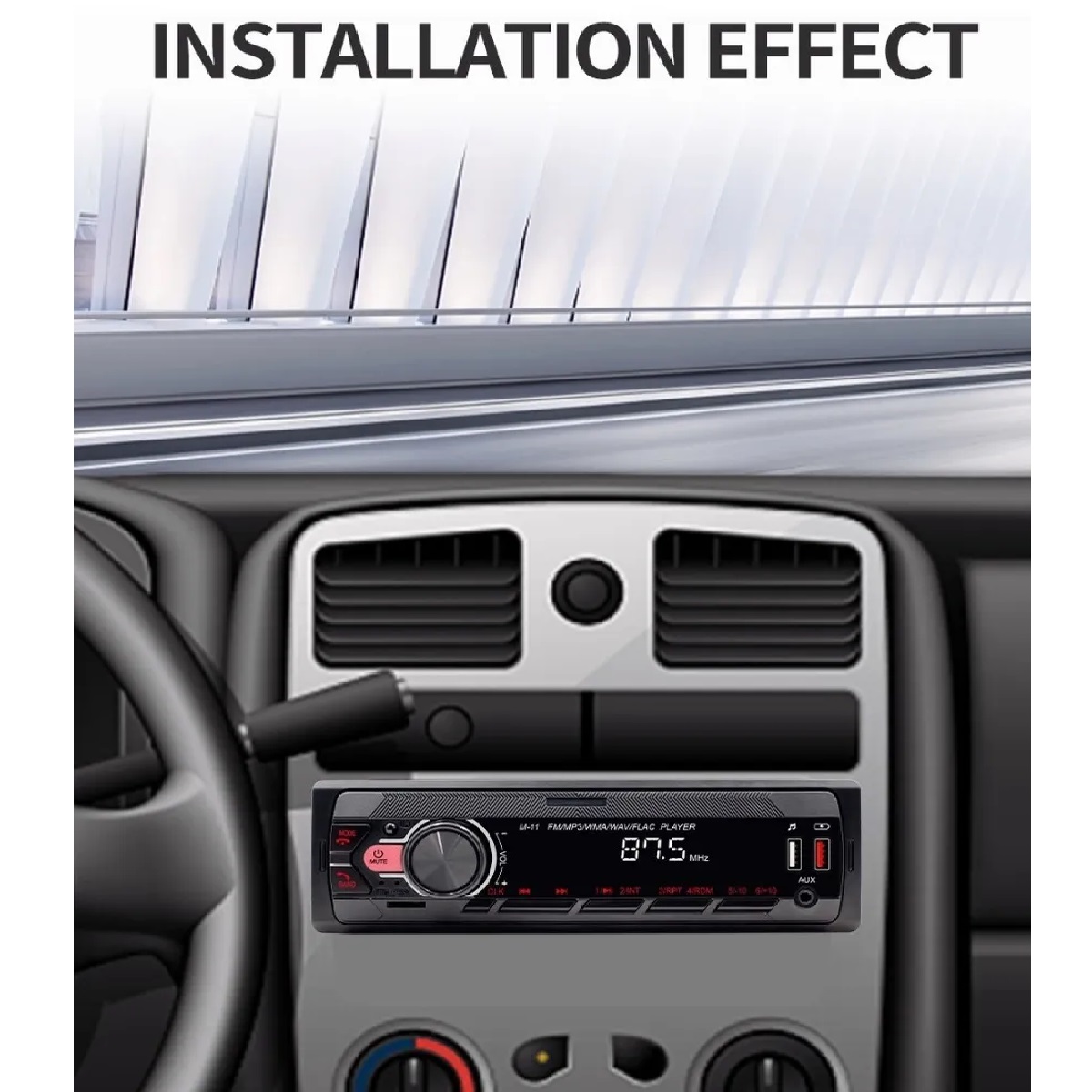 Estéreo Para Auto Con Mp3 2 Usb Bluetooth 1 Din