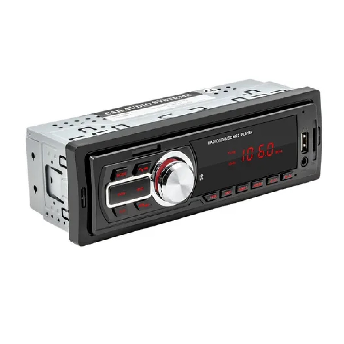 Radio de Coche 1 DIN Bluetooth, 6 Salidas | Radio FM, Reproductor MP3 WMA |  USB, SD, AUX, Control con APP