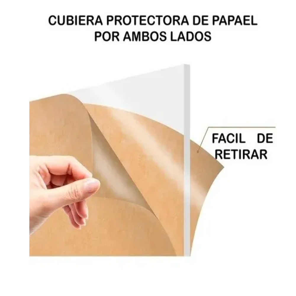 1pz Lamina De Acrílico Transparente 30cmx30cm 3mm Art10500