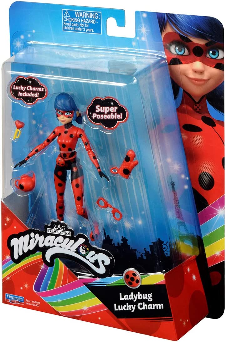 Muñeca Lucky Charm Miraculous Articulada De 13 Cm
