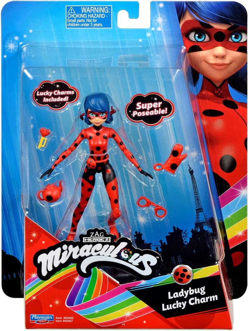 Muñeca Lucky Charm Miraculous Articulada De 13 Cm