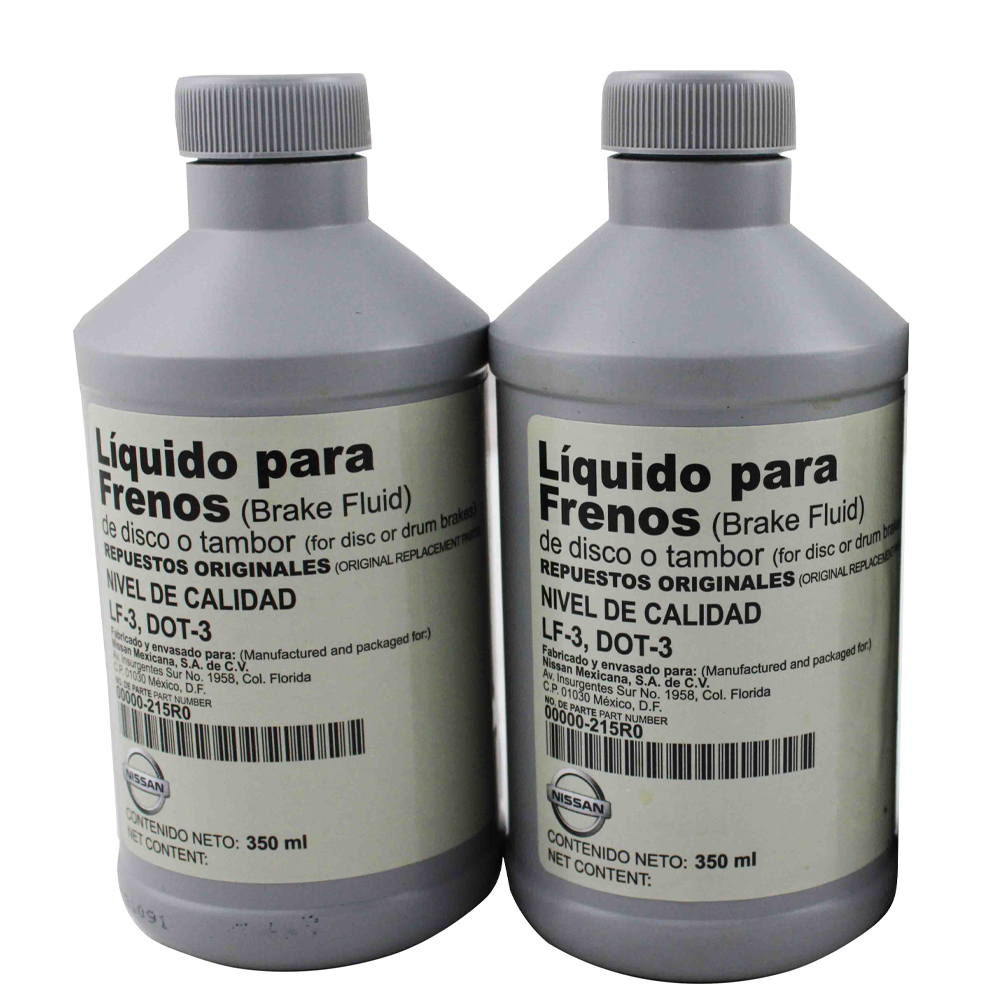 Líquido para frenos DOT 3 original Nissan 350 ml x 2pz