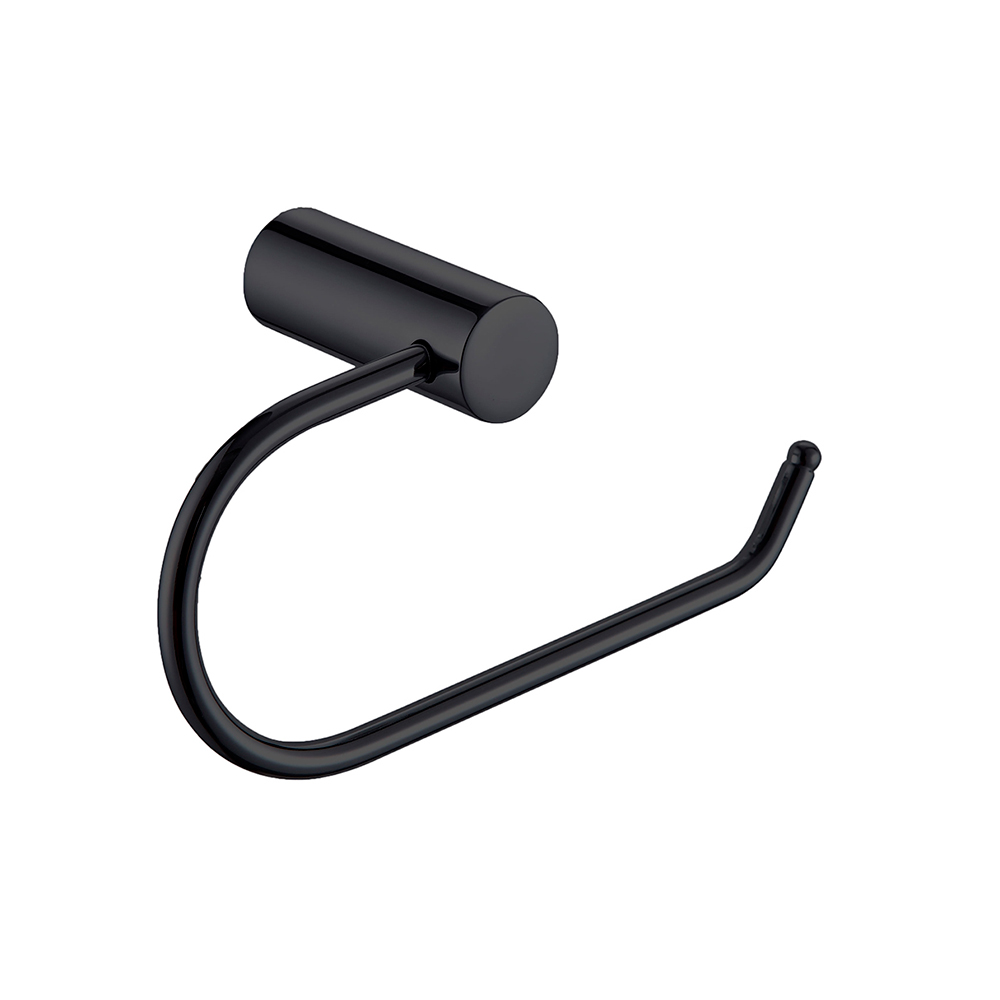 Juego De Baño 7 Piezas Con Repisa Vidrio Templado Negro Mate