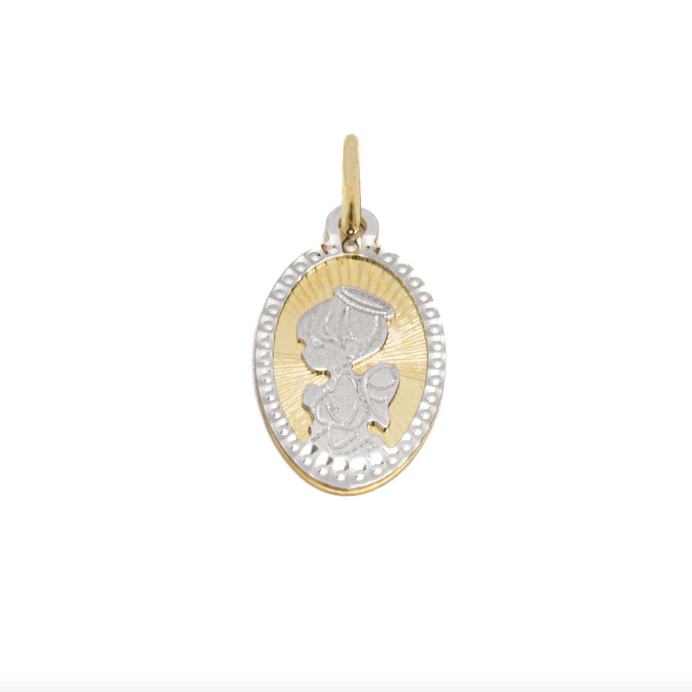 Medalla Ángel de la Guarda 2 Oros en Oro 14 Kilates.