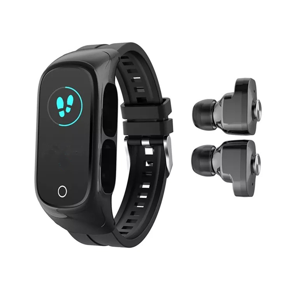 Fralugio Smart Watch Reloj Inteligente Banda Deportiva M1 con Audifonos Manos Libres Bluetooth 