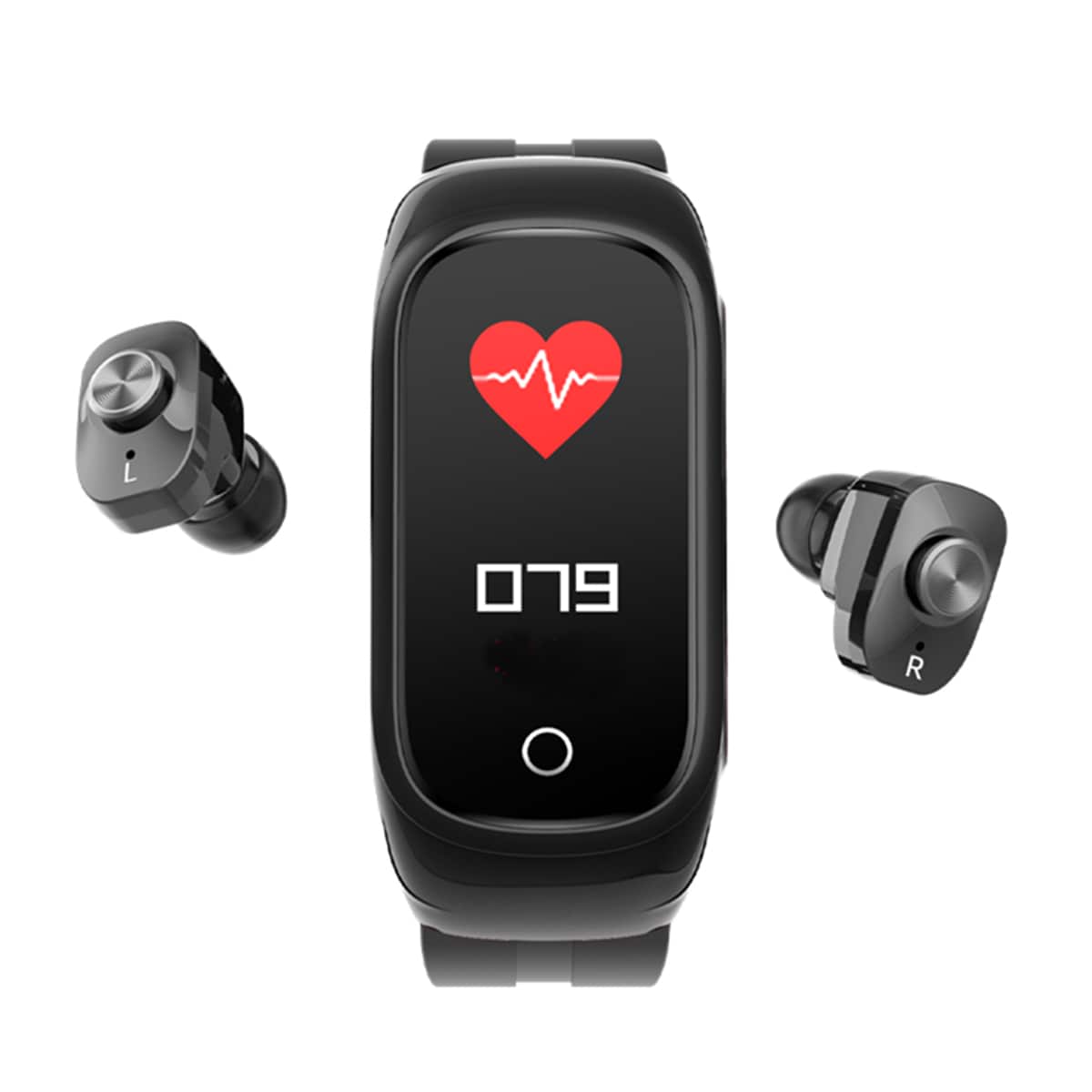 Fralugio Smart Watch Reloj Inteligente Banda Deportiva M1 con Audifonos Manos Libres Bluetooth