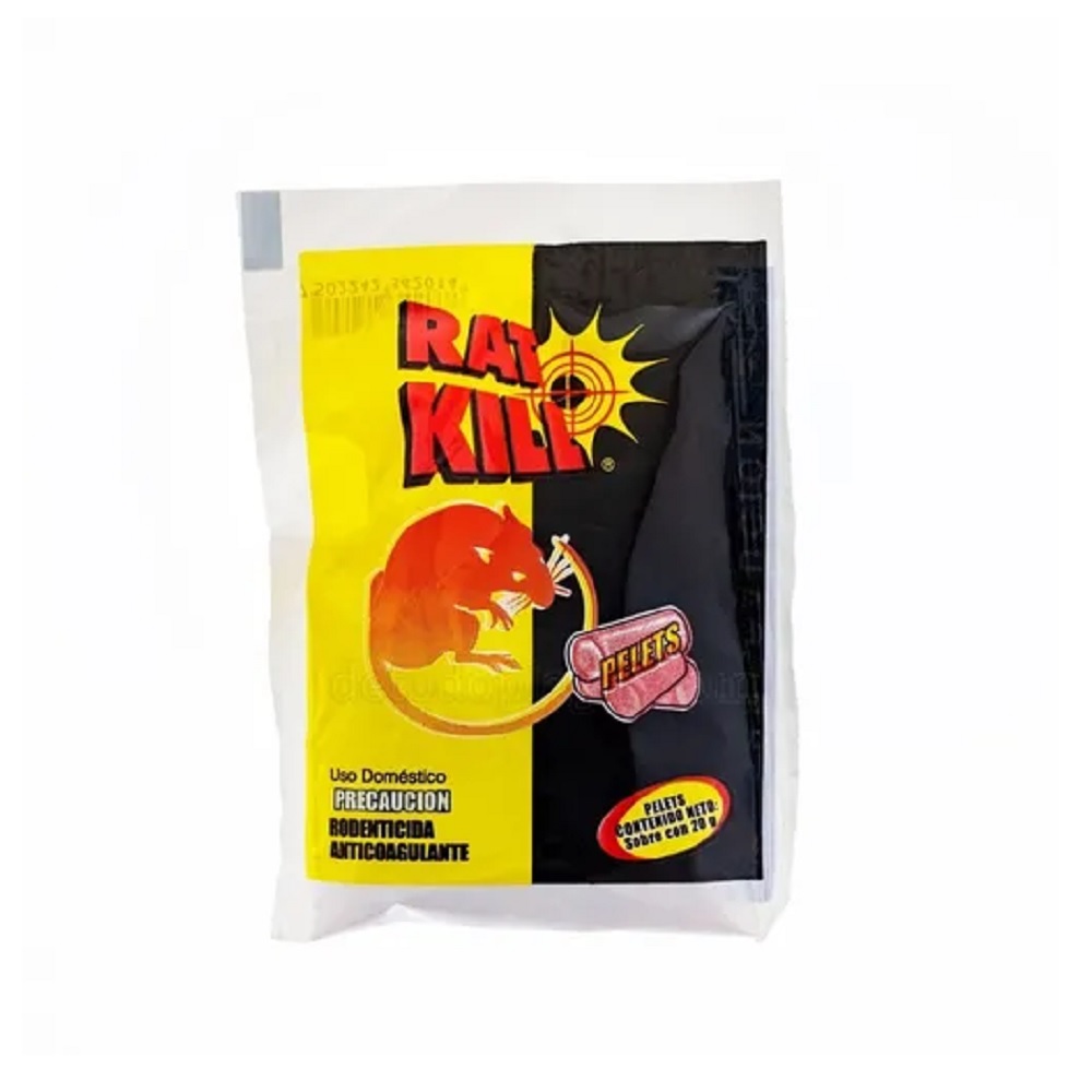 20gr Veneno P/Rata/Ratón Pelets Anti Coagulante Rat Kill