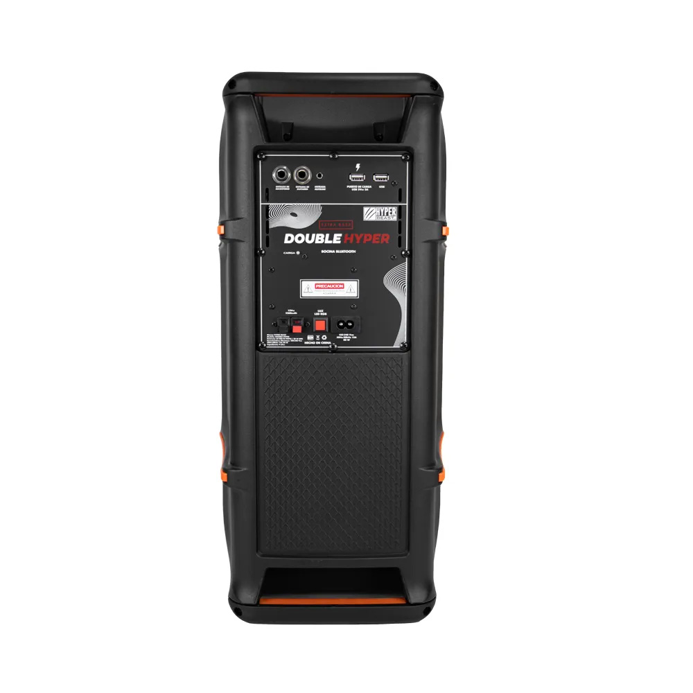 Bocina Bafle Bluetooth 2x6.5" DOUBLE HYPER 50WRMS 2x1" Tweet