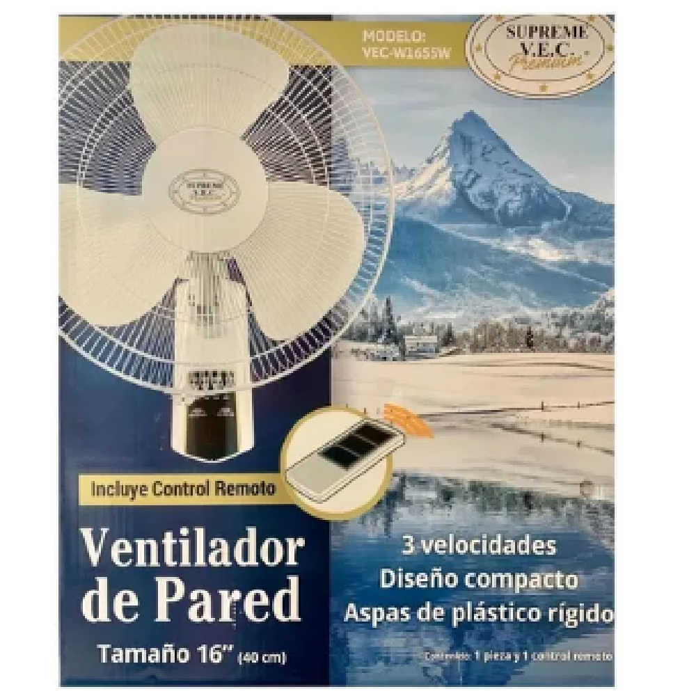 Ventilador de pared Supreme Vec VEC-W1655W.